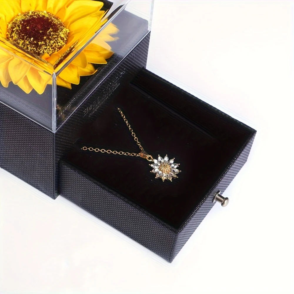 Elegant Sunflower Necklace Gift Set - Celebrate Love, Loyalty - Badi Jewellery store