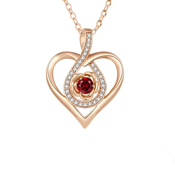 Pendant Necklaces Rose Flower Gift Box For Girlfriend / Women - Badi Jewellery store