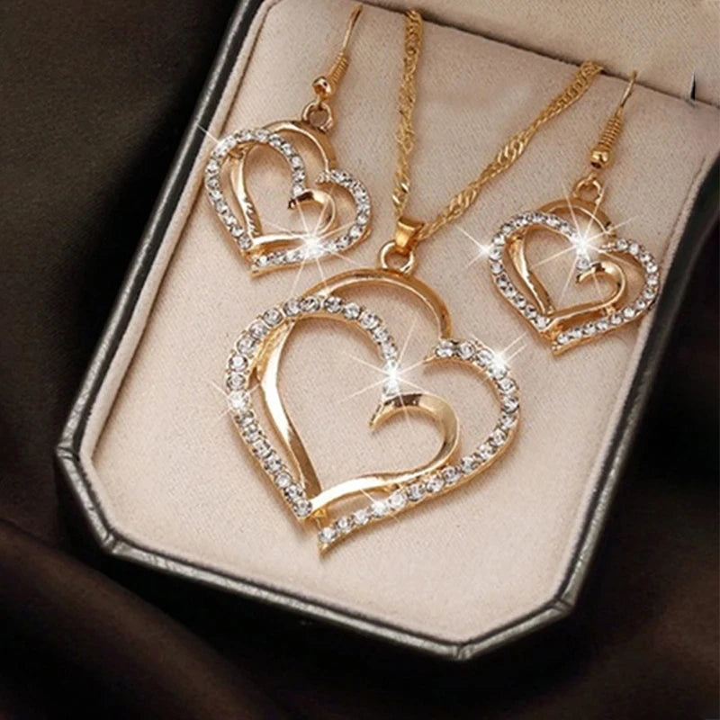 3 Pcs Set Of Earrings Pendant Necklace For Women - Badi Jewellery store