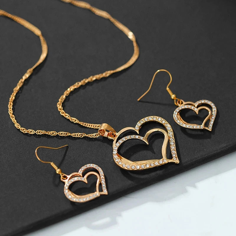 3 Pcs Set Of Earrings Pendant Necklace For Women - Badi Jewellery store