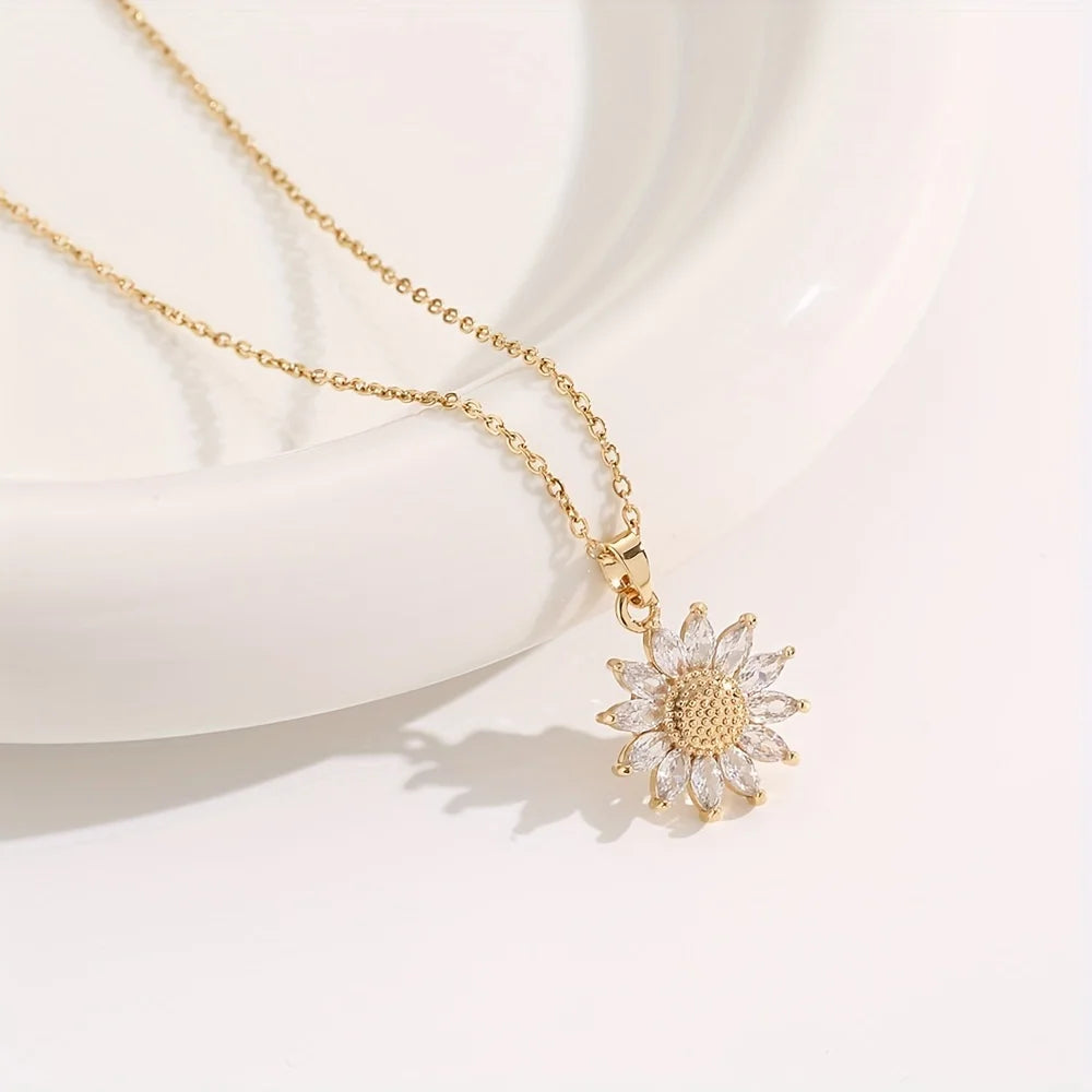 Elegant Sunflower Necklace Gift Set - Celebrate Love, Loyalty - Badi Jewellery store