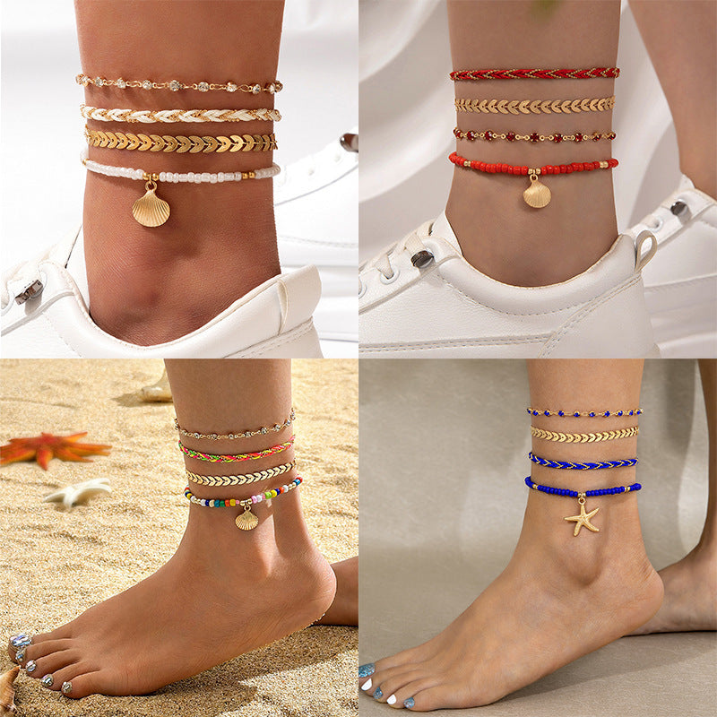 Anklet Set Summer Fashion Jewelry