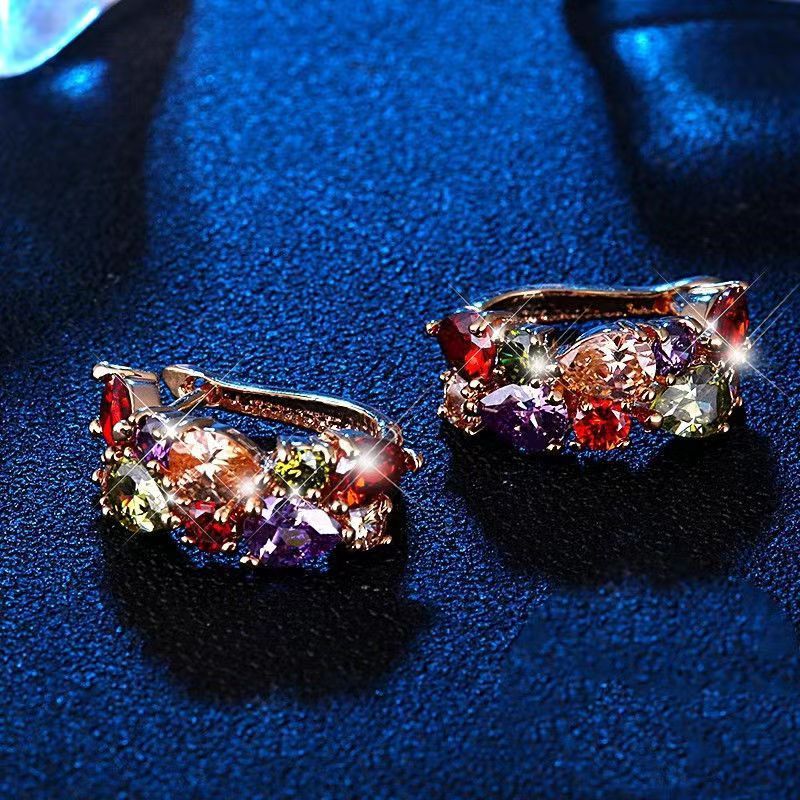 Diamond Crystal Zircon Ear Clip Affordable Luxury Earrings Women - Badi Jewellery store