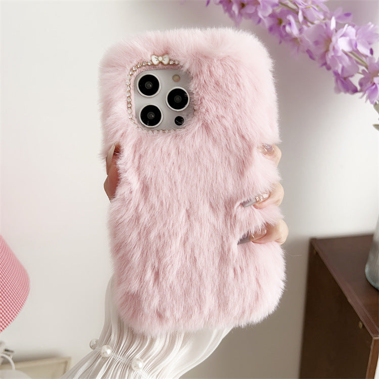 Autumn And Winter Plush Sets Of Warm Phone Case