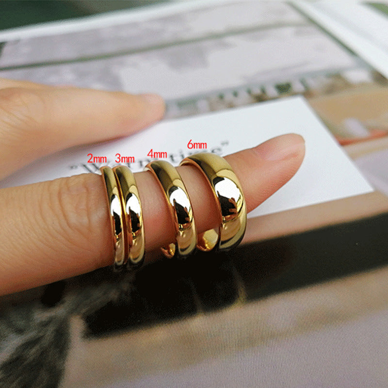 Glossy Plain Circle Tungsten Steel Couple Rings For Men And Women - Badi Jewellery store