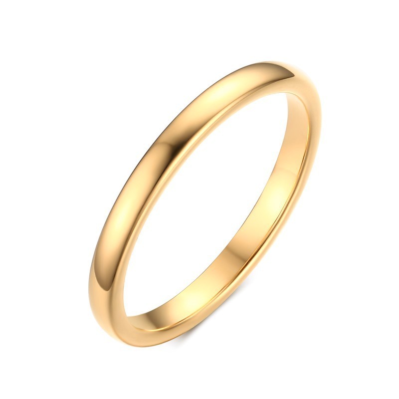 Glossy Plain Circle Tungsten Steel Couple Rings For Men And Women - Badi Jewellery store