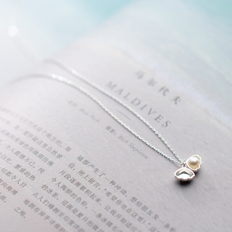 Personalized Simple S925 Silver Shell Necklace For Women - Badi Jewellery store