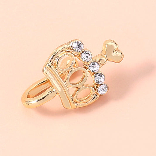 Gold Crown Nose Ring