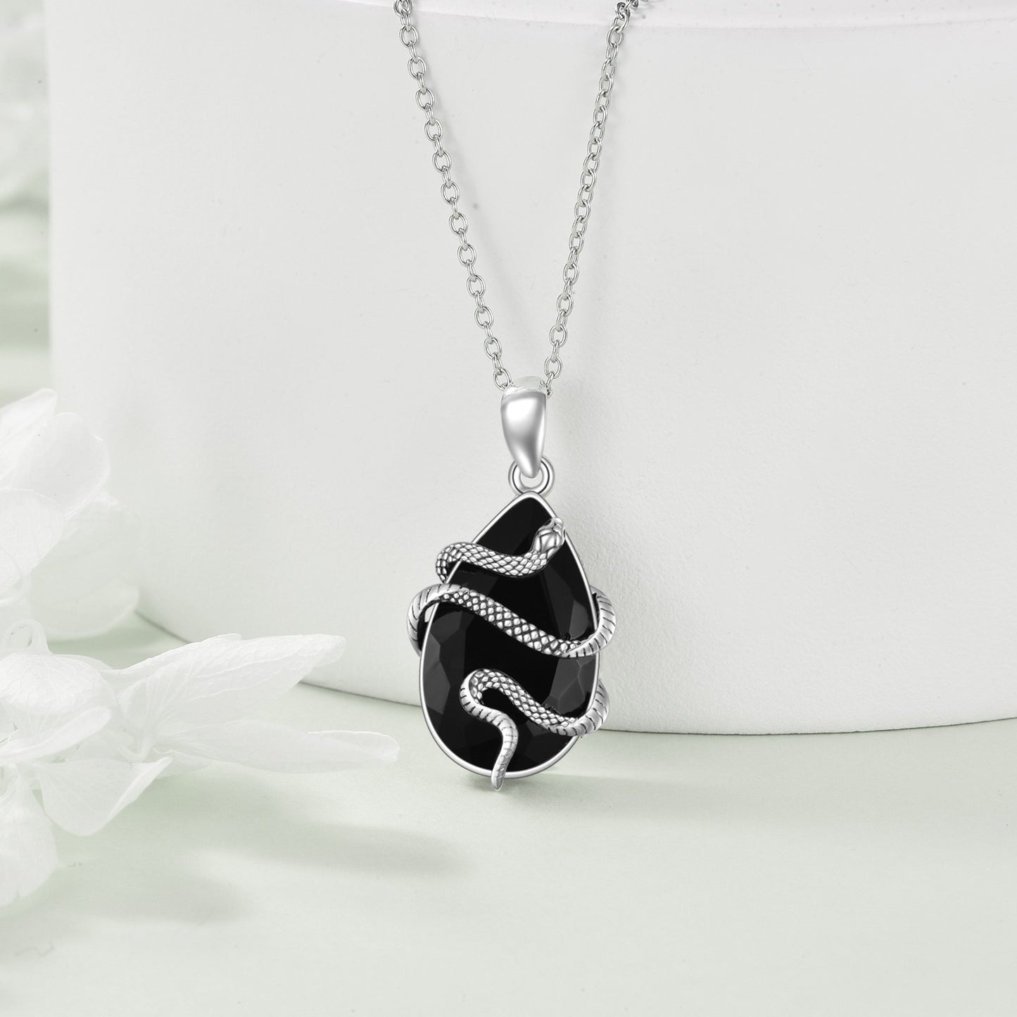 Sterling Silver Black Obsidian Tourmaline