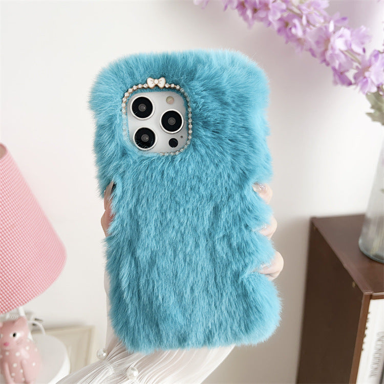 Autumn And Winter Plush Sets Of Warm Phone Case