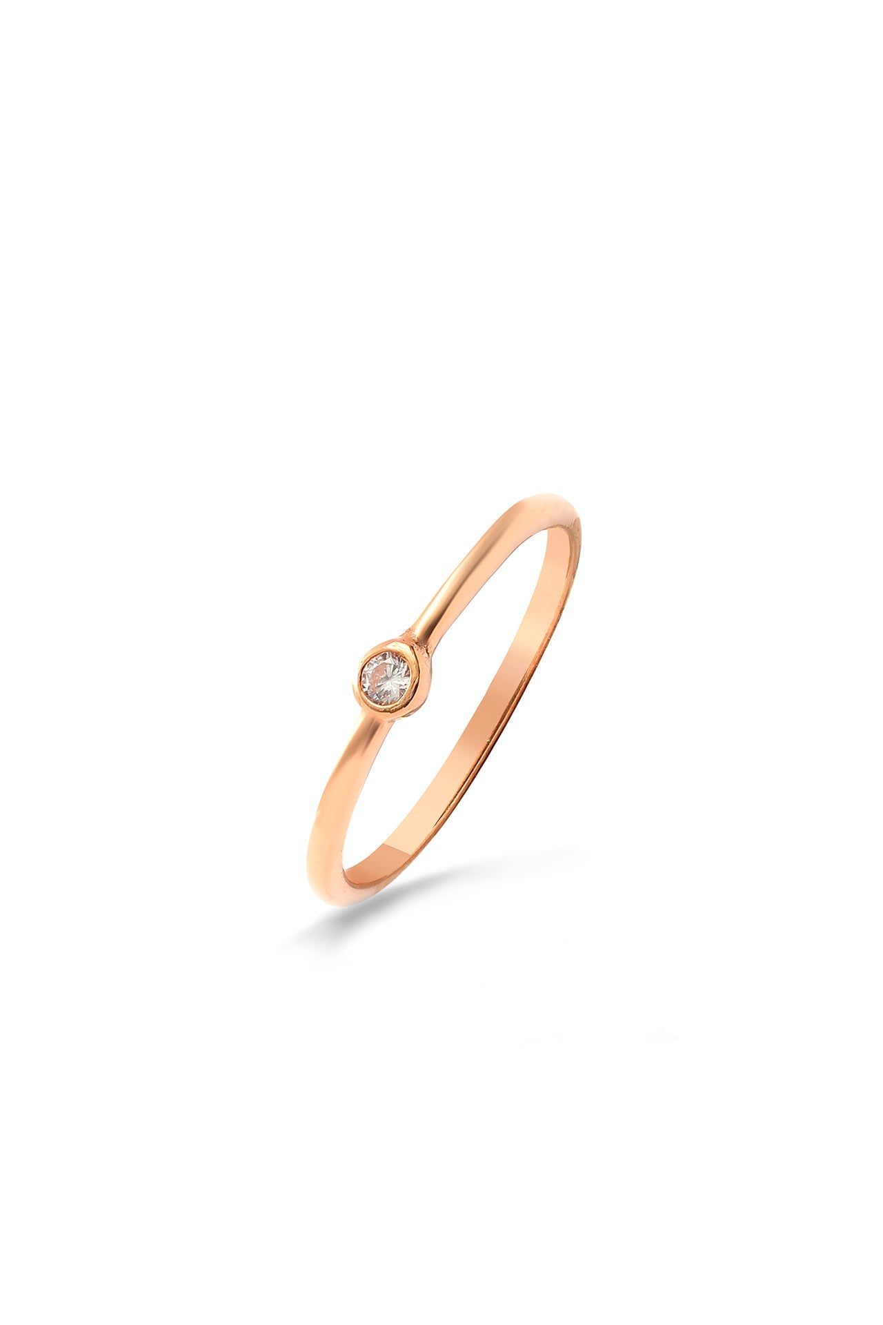 Custom Birthstone Minimalist Ring in Silver