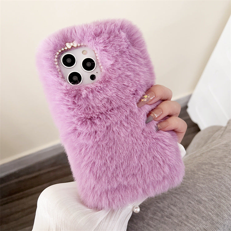 Autumn And Winter Plush Sets Of Warm Phone Case