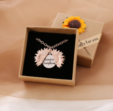 You Are My Sunshine Sunflower Necklace Women Men - Badi Jewellery store