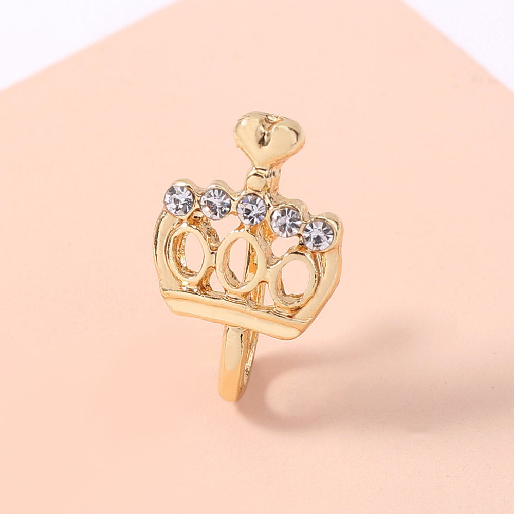 Gold Crown Nose Ring