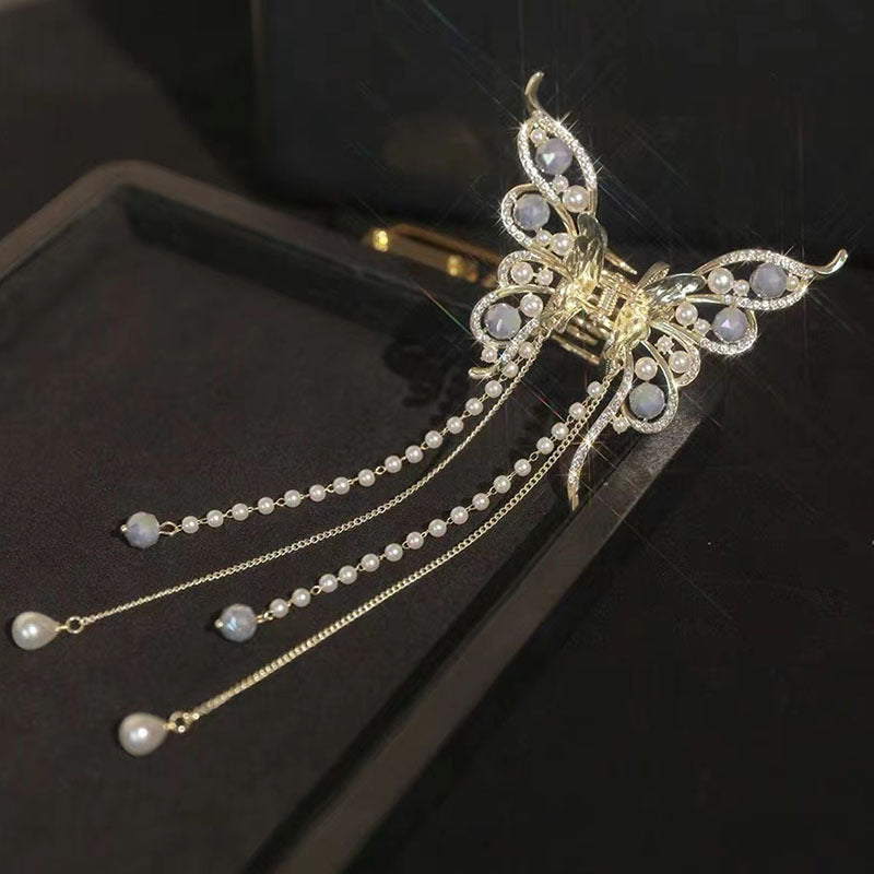 Women's Fashion Temperament Bow Tassel Grab Clip - Badi Jewellery store