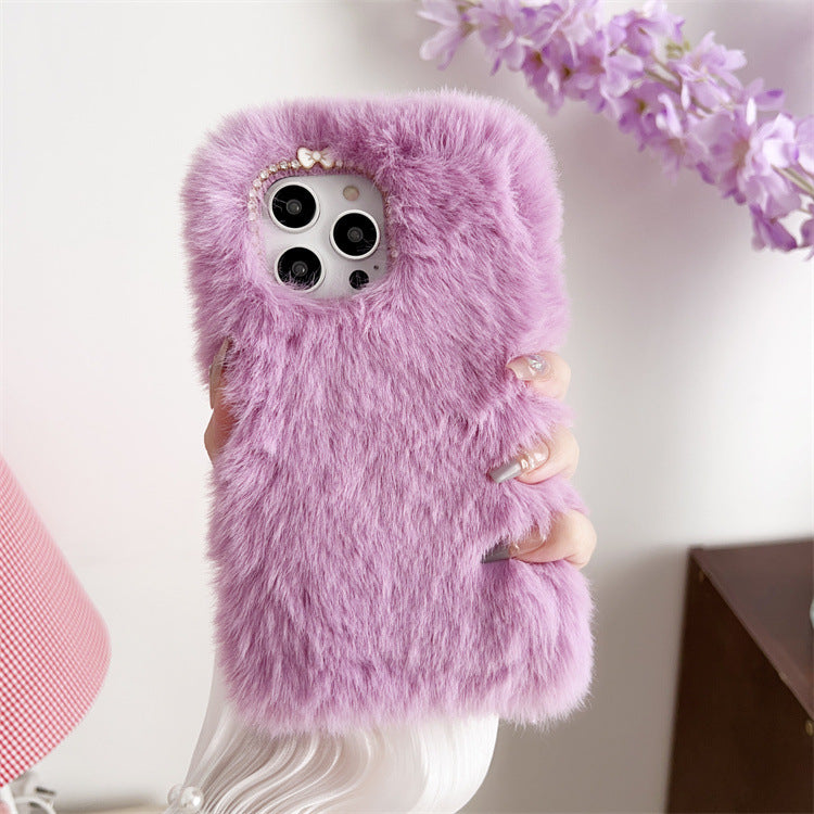 Autumn And Winter Plush Sets Of Warm Phone Case
