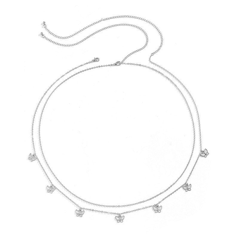 Women's Fashion Round Beads Chain Double-layer Waist Chain - Badi Jewellery store