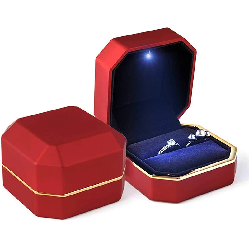 1 Pcs LED Ring Box Engagement Wedding Case - Badi Jewellery store