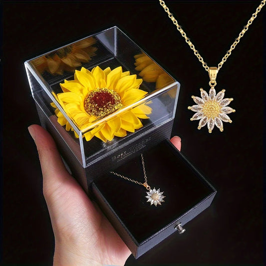Elegant Sunflower Necklace Gift Set - Celebrate Love, Loyalty - Badi Jewellery store