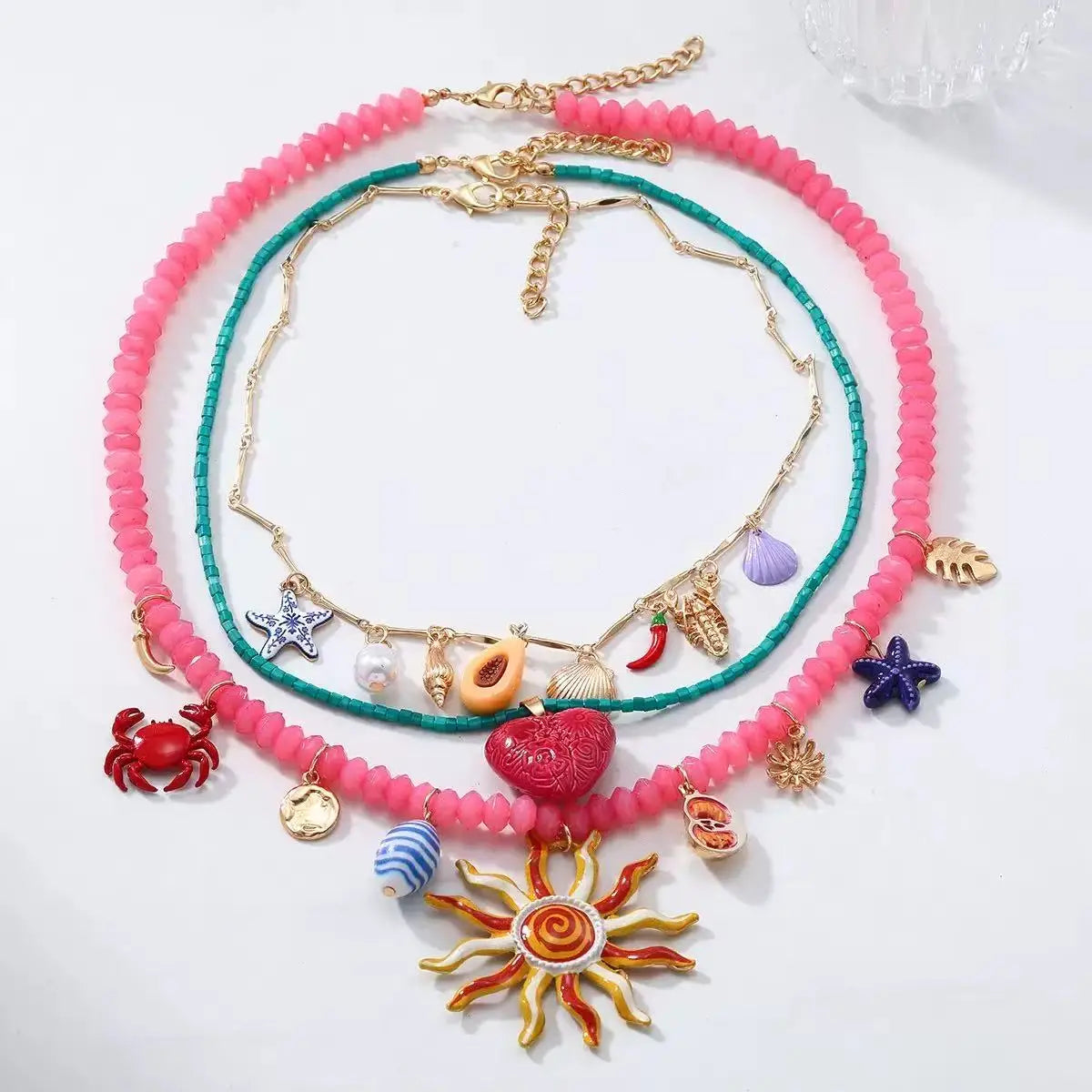 Flower Pendant Necklace - Badi Jewellery store