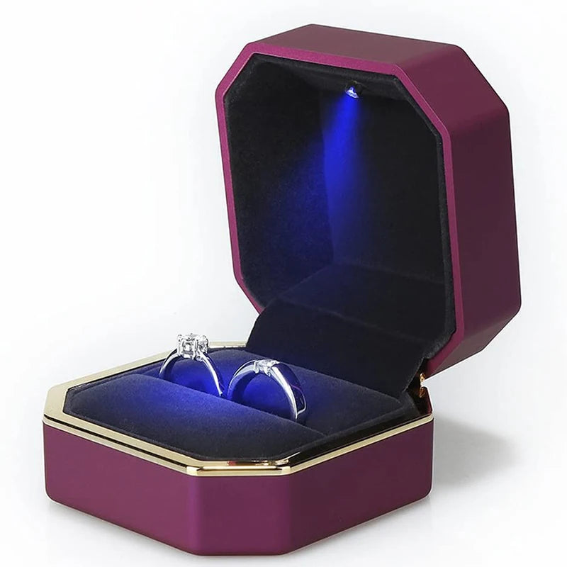1 Pcs LED Ring Box Engagement Wedding Case - Badi Jewellery store