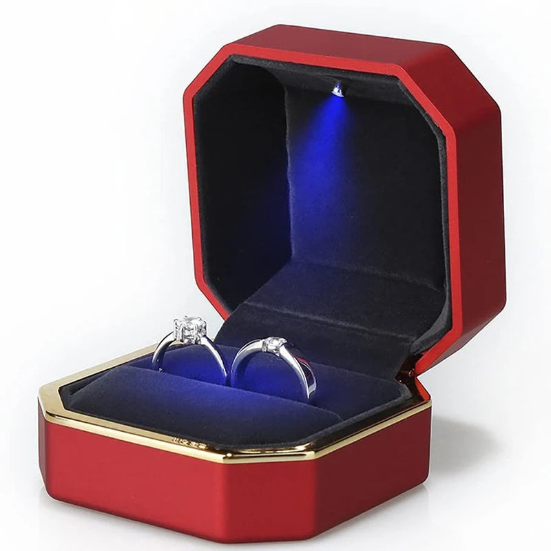 1 Pcs LED Ring Box Engagement Wedding Case - Badi Jewellery store