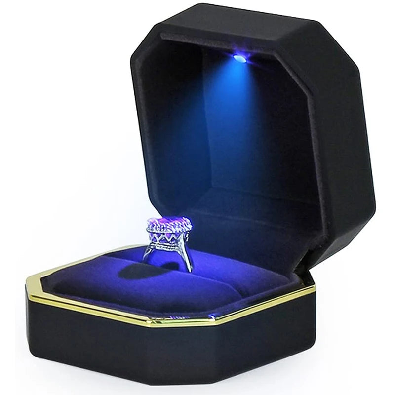 1 Pcs LED Ring Box Engagement Wedding Case - Badi Jewellery store