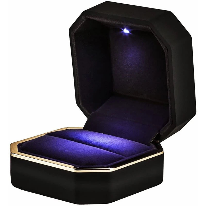 1 Pcs LED Ring Box Engagement Wedding Case - Badi Jewellery store