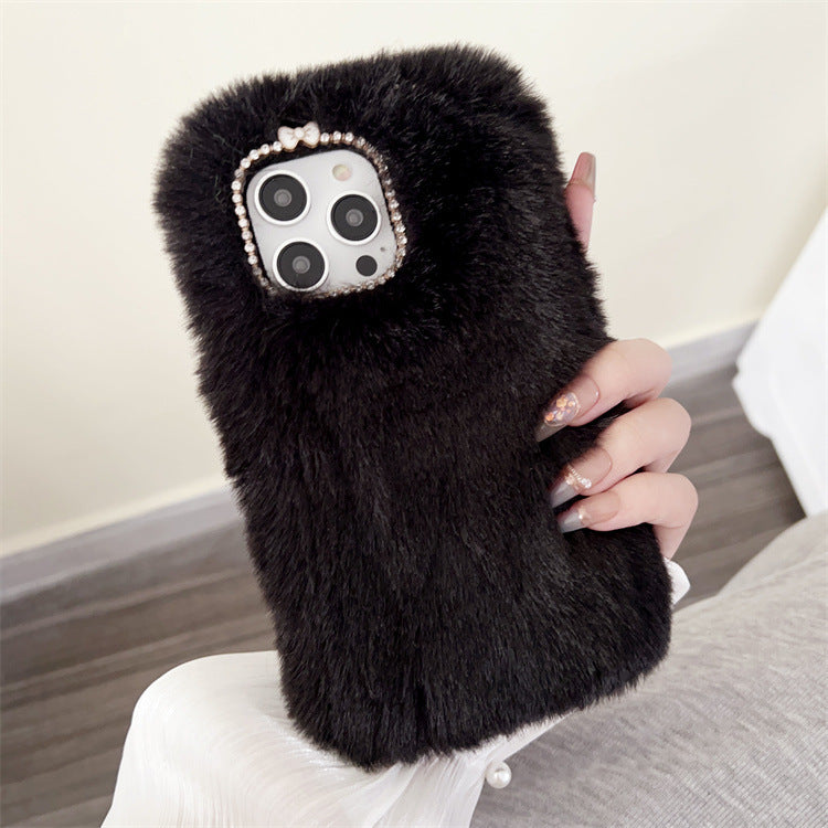 Autumn And Winter Plush Sets Of Warm Phone Case