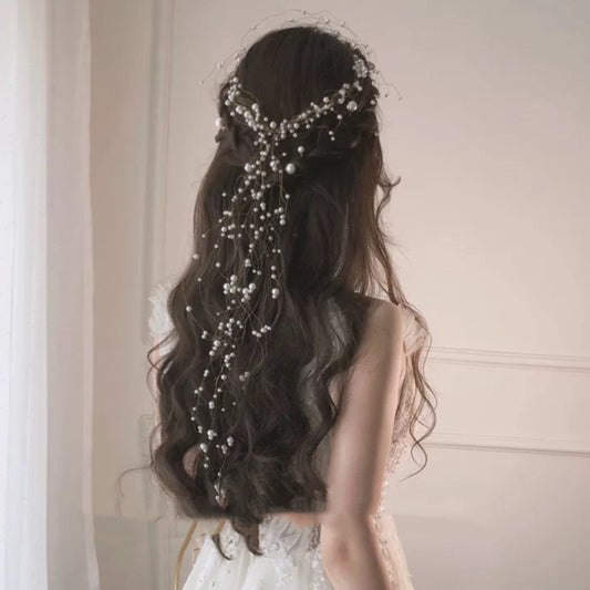 Bridal Headdress Handmade Pearl Fairy Hairband Super Fairy - Badi Jewellery store