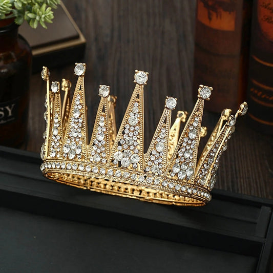 Fashion Bridal Hair Accessories Alloy Hollow Diamond Crown - Badi Jewellery store