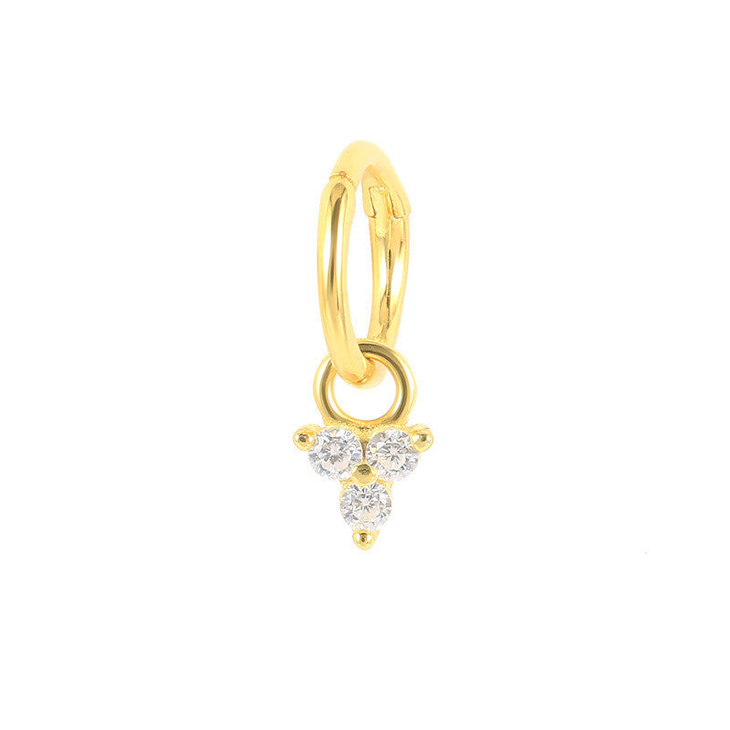 Bee Geometric Diamond Ear Cuff