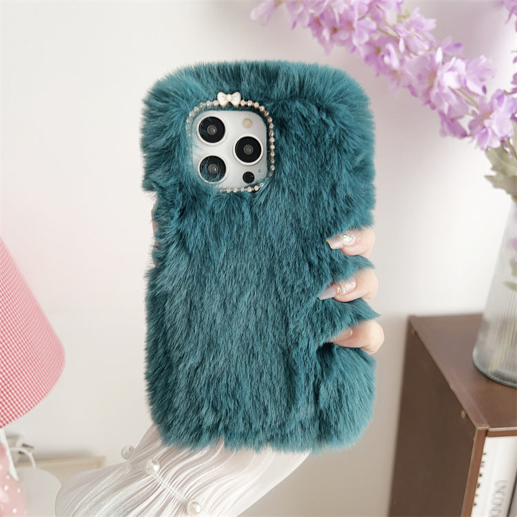 Autumn And Winter Plush Sets Of Warm Phone Case