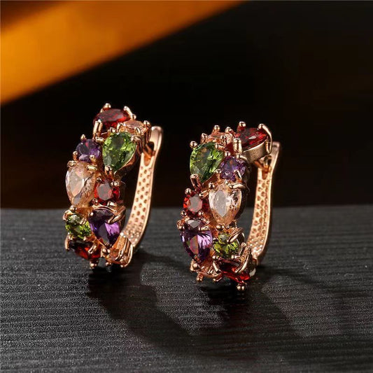Diamond Crystal Zircon Ear Clip Affordable Luxury Earrings Women - Badi Jewellery store